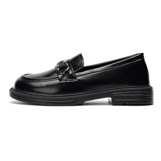 EXULL Q Pu Loafers 2.5cm Women's Black