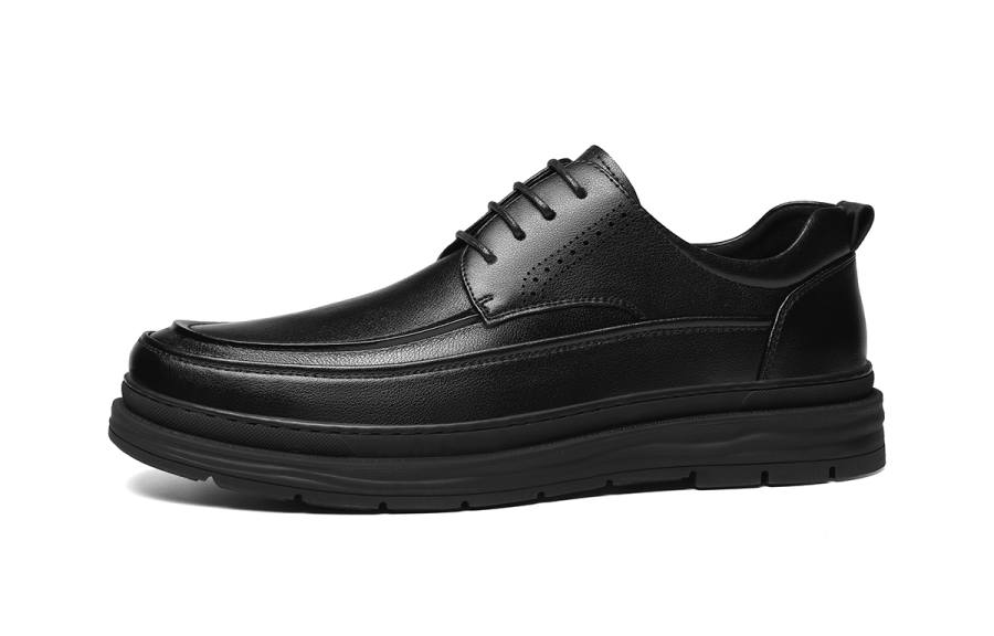 HLA Top Grain Cow Leather Dress Shoes Men's Black