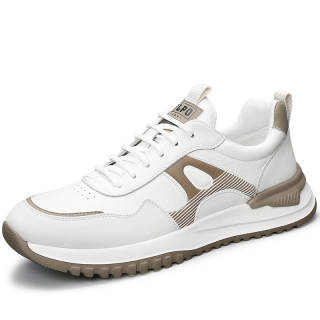 FULIBAOLUO Top Grain Cow Leather Breathable Low top Casual Shoes Men's