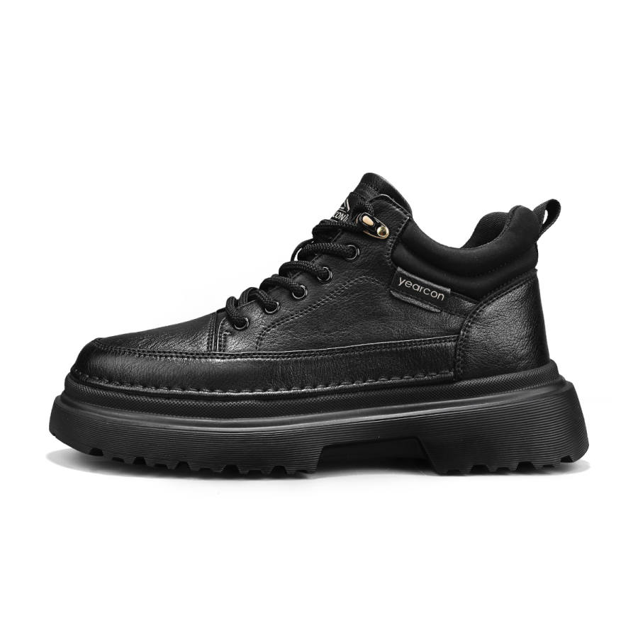 YEARCON Synthetic Leather Abrasion Resistant Lightweight Wear resistant And Lightweight Mid top Casual Shoes Men's