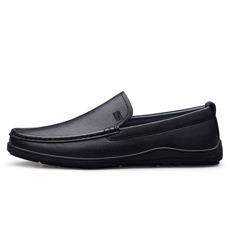 Mulinsen Casual Leather Shoes Men's Low Top Black/Brown
