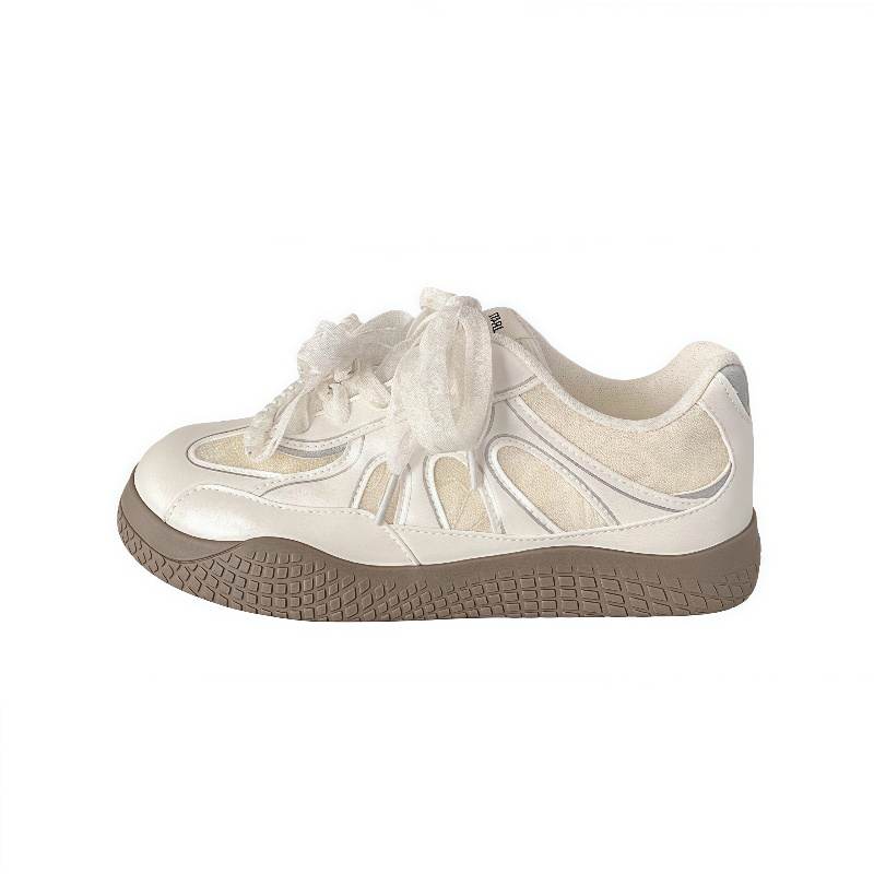 Luji Lightweight Breathable Lightweight And Breathable Low top Skateboard Shoes Women's Beige