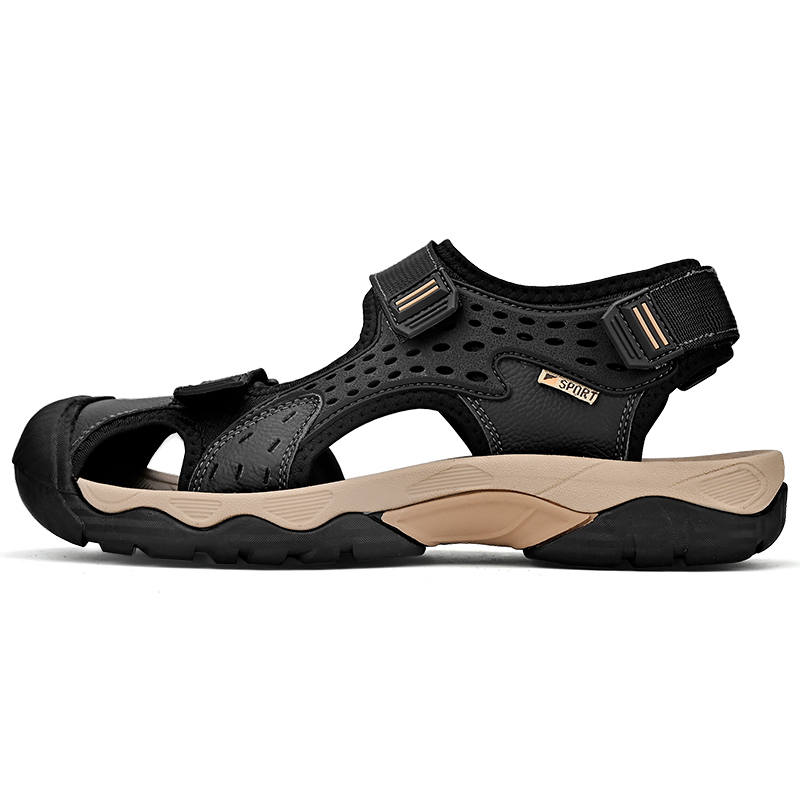 GONGNIUMEILI Beach Sandals Men's Black/Brown/Khaki
