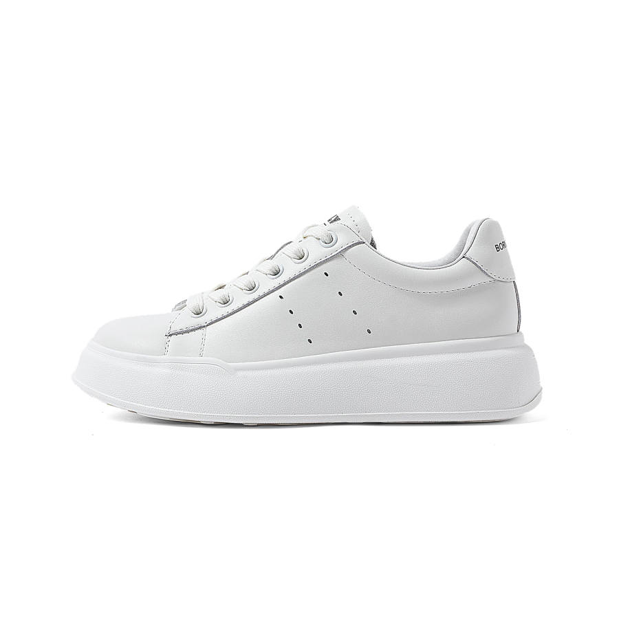 COMELY Cow Leather Fleece Lined Platform Versatile Shiro Shoes Skateboard Shoes Women's