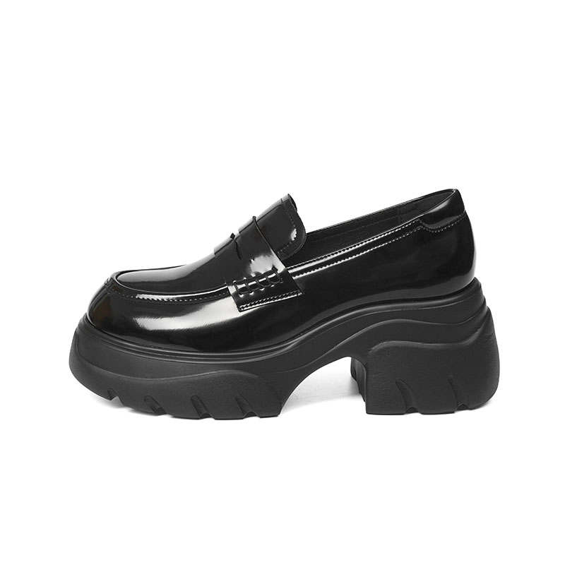RED DRAGONFLY Synthetic Leather, Split Cow Leather Loafers 7cm Women's