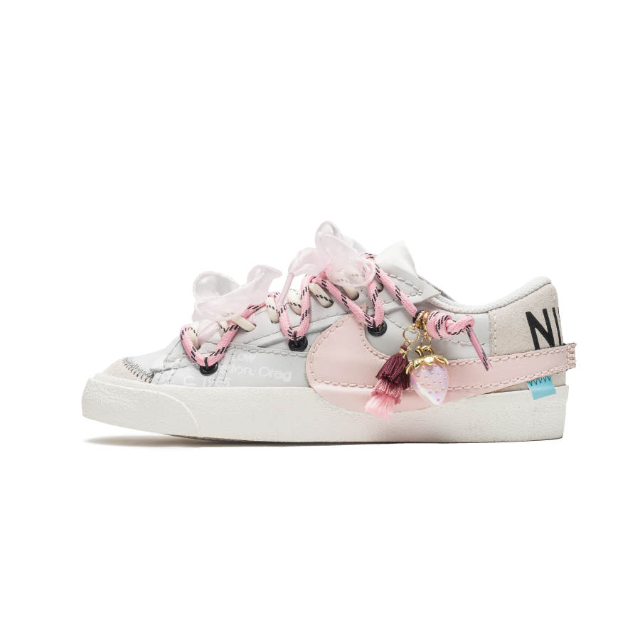 Nike Nike Blazer Low top Skateboard Shoes Women's Pink Gray