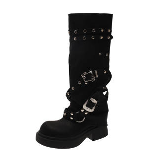NUNZ Pu Knee high Boots Women's Black
