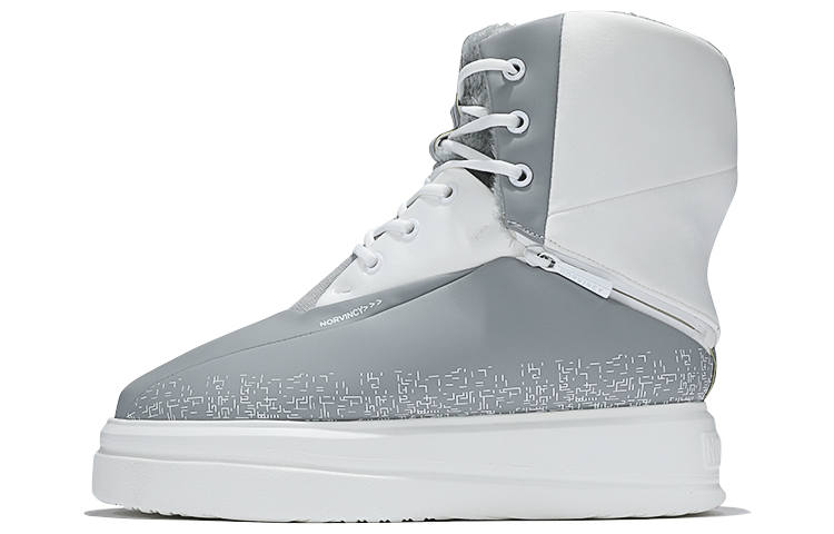 NORVINCY Snow Boots Unisex Gray White