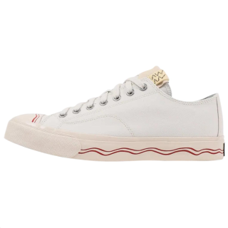 Visvim Seeger Low top Canvas Shoes Men's Ivory White