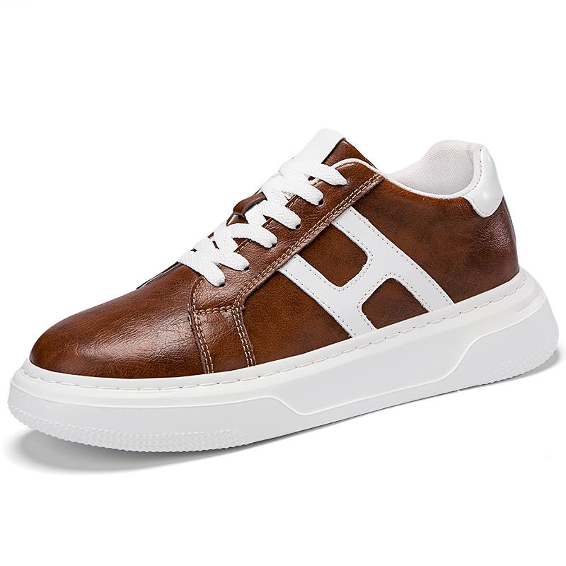 GONGNIULEITING Cow Split Leather Slip Resistant And Breathable Slip Resistant And Breathable Low top Skateboard Shoes