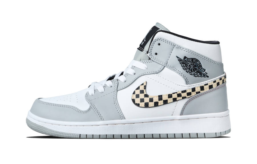 Jordan Jordan Air Jordan 1 Knit Pattern Synthetic Leather Abrasion Resistant Abrasion Resistant Mid top