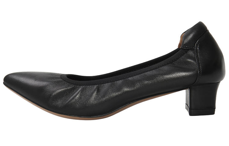 Wayne Flex Wayne Fle Sheepskin Chunky Heel High Heels 3.3cm Women's
