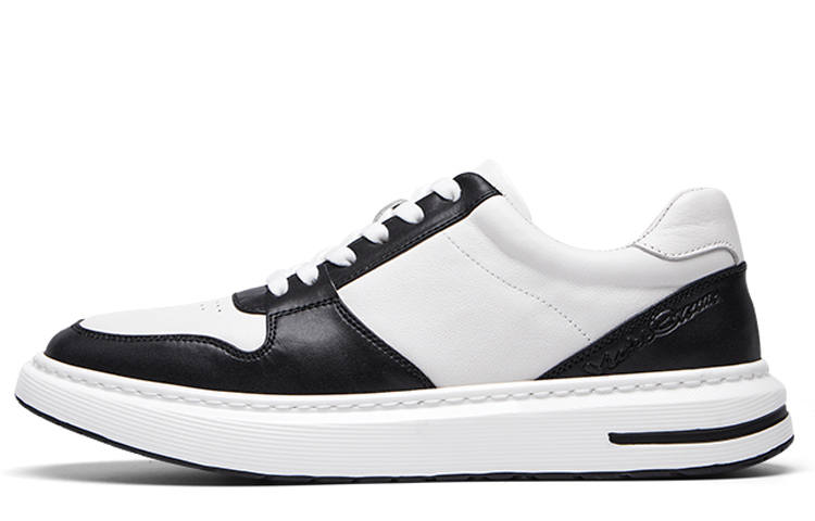 VICKI BROWN Patchwork Stylish Skateboarding Shoes Men's White Black