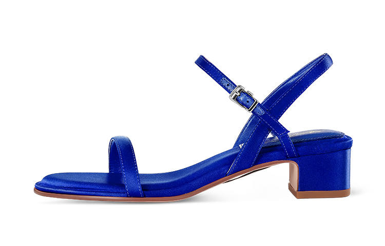7or9 Blue Indigo Flower One Strap Sandals 3.5cm Women's Royal Blue
