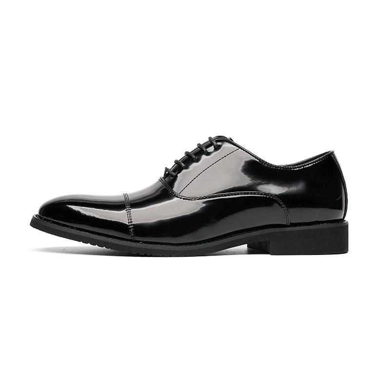 LUOMAIKE Cow Split Leather Dress Shoes Men's Black