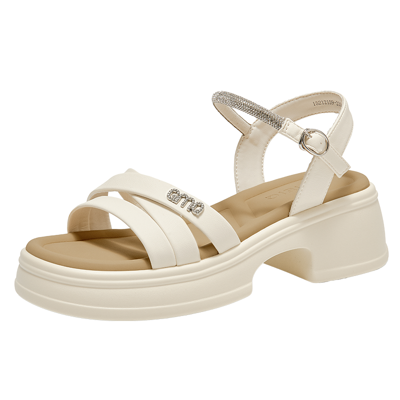GEMEIQ GEMEIQ Synthetic Leather One Strap Sandals Women's