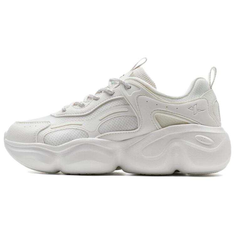 XTEP Cushioning Slip Resistant Abrasion Resistant Low top Casual Shoes Women's Sail White