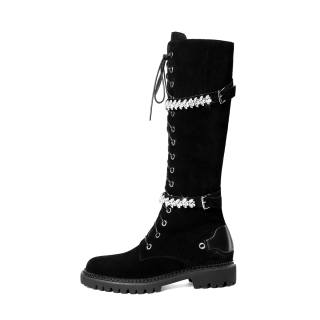 HAOYASENNU Knee High Boots Women's Black