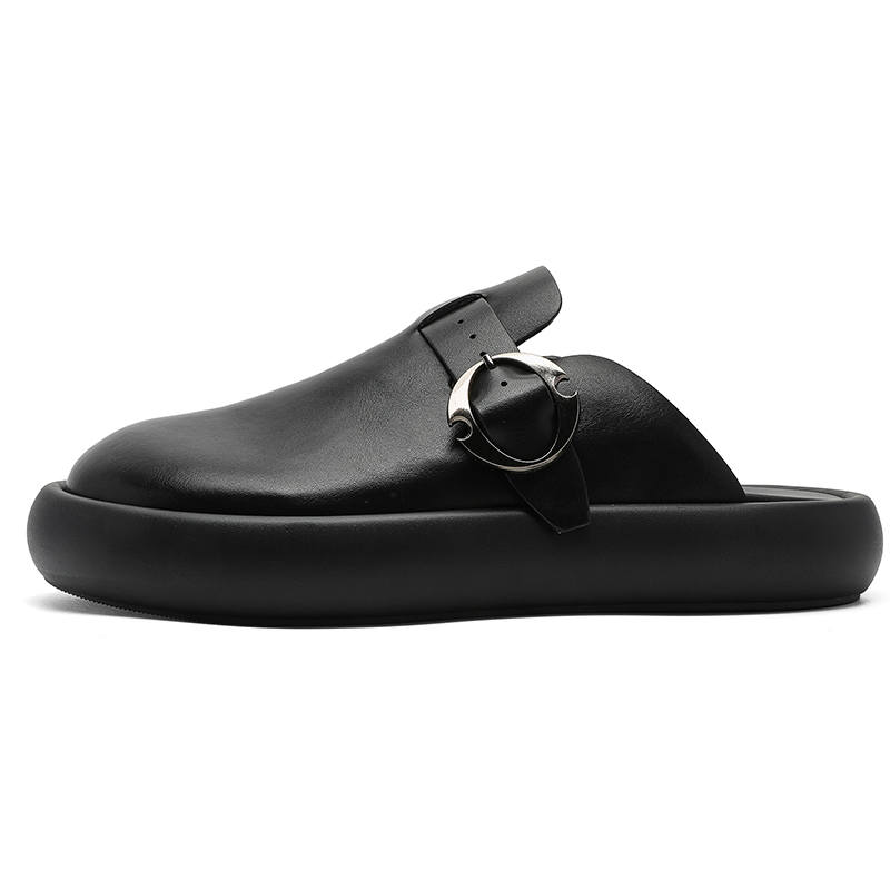 MUPPLE Abrasion Resistant Slip Resistant Closed Toe Slippers Unisex Black