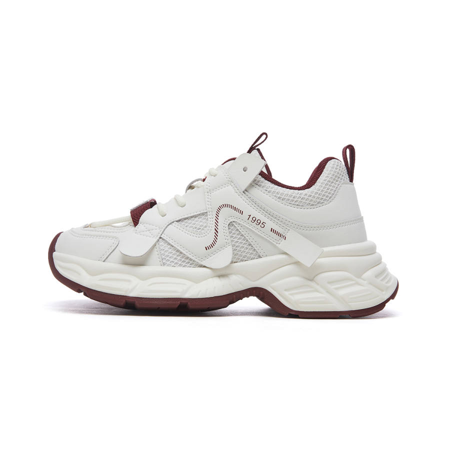 YEARCON Synthetic Leather, Textile Slip Resistant Slip Resistant Low top Chunky Sneakers Women's