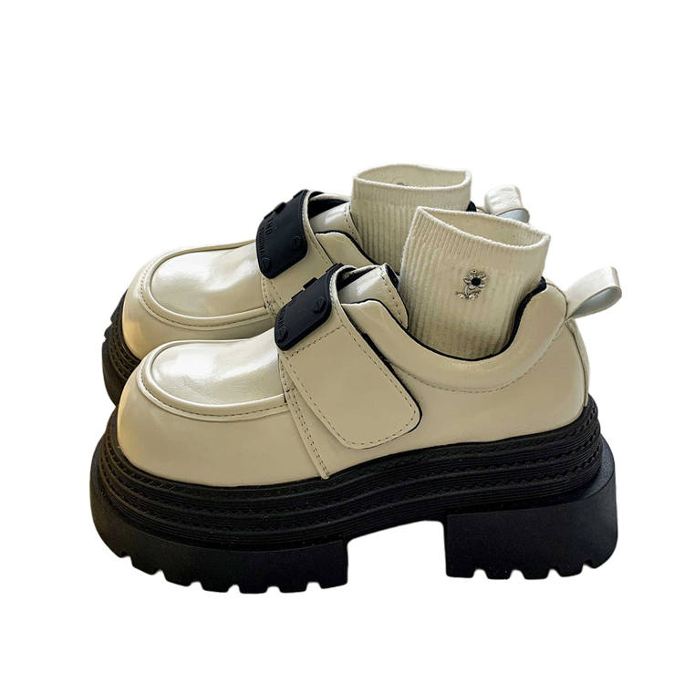 LIANGHUO Pu Loafers 7.5cm Women's