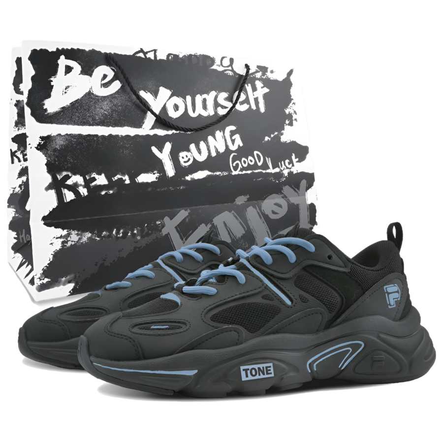 FILA Mars 2 Synthetic Leather, Mesh Height Increasing Abrasion Resistant Low top Chunky Sneakers Women's