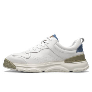 D:FUSE SCANDINAVIA D FUSE SCANDINAVIA Textile, Cow Leather Slip Resistant Slip Resistant Low top Casual Shoes Men's White