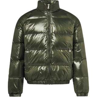 PYRENEX Down Jackets Unisex Dark Khaki Stand Collar Moderate
