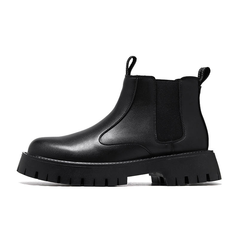 KAQIAODI Microfiber Leather Short Chelsea Boots Men's