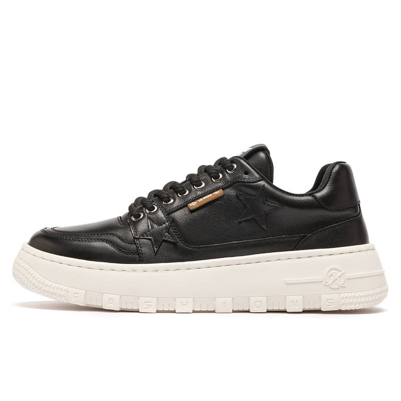 QIAONAI Abrasion Resistant Abrasion Resistant Low top Skateboard Shoes Men's Black