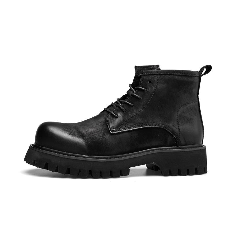 PARDASAUL PARDASAUL Cow Leather Short Combat Boots Men's Black