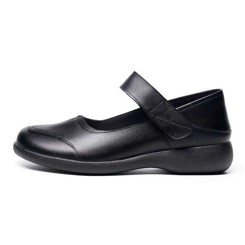 AOKANG Cow Leather Chunky Heel Mary Jane Shoes 3cm Women's