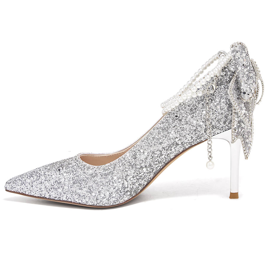 D:FUSE SCANDINAVIA D FUSE SCANDINAVIA Slim Heel High Heels 7.8cm Women's Silver