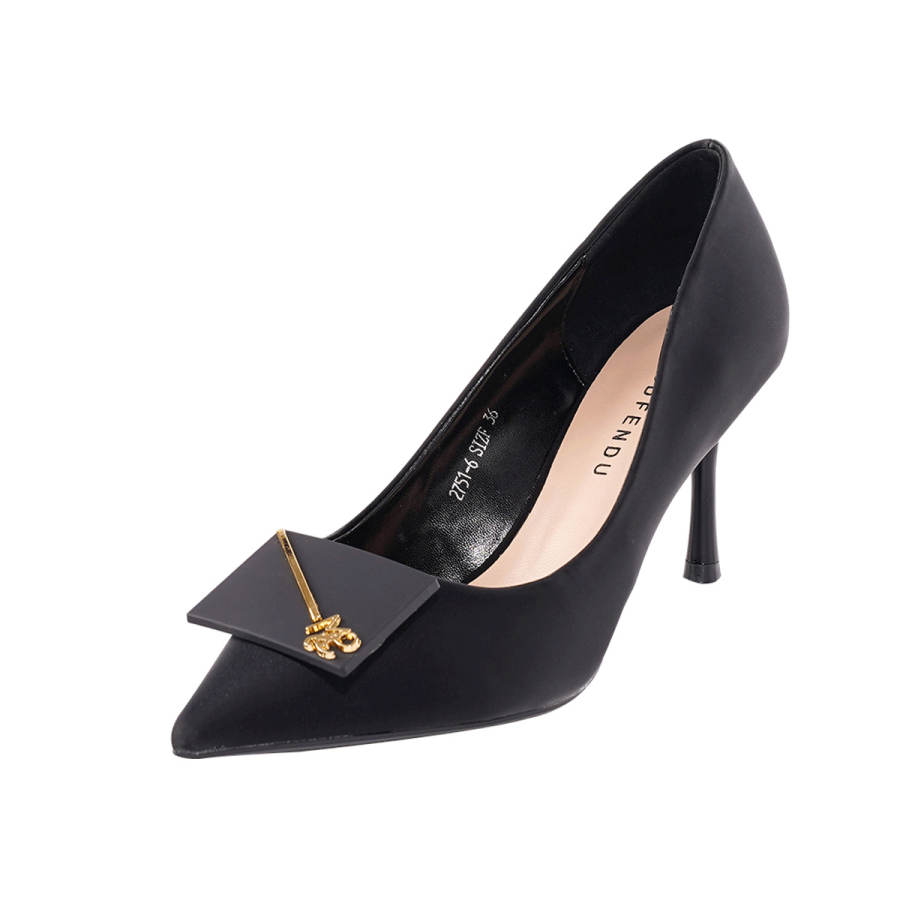 GUDIANFENGDU Pu Slim Heel High Heels 7.5cm Women's