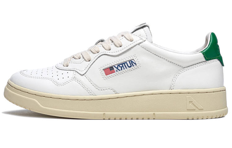 AUTRY Medalist Leather Low White Green Women's