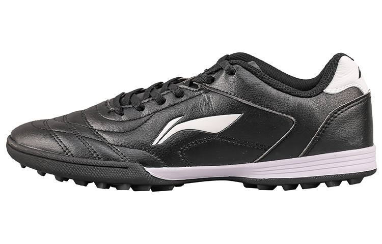 Li-Ning Li Ning Comfortable TF Turf Artificial Turf Synthetic Leather Abrasion Resistant Breathable Soccer Shoes Men's Black