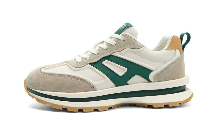 HLA Casual Shoes Men's Low Top Beige Green/Beige Blue