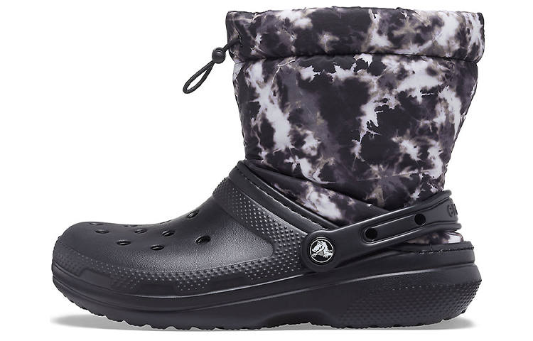 Crocs Crocs Classic Lined Neo Puff Tie Dye Boots 'Black White'
