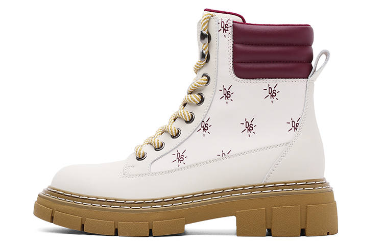 Dickies British, Comfortable And Versatile Combat Boots Women's Ecru