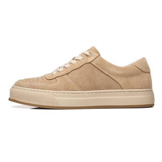 LUNMADENG Cow Suede Slip Resistant Lightweight Non slip Lightweight Low top Skateboard Shoes Men's