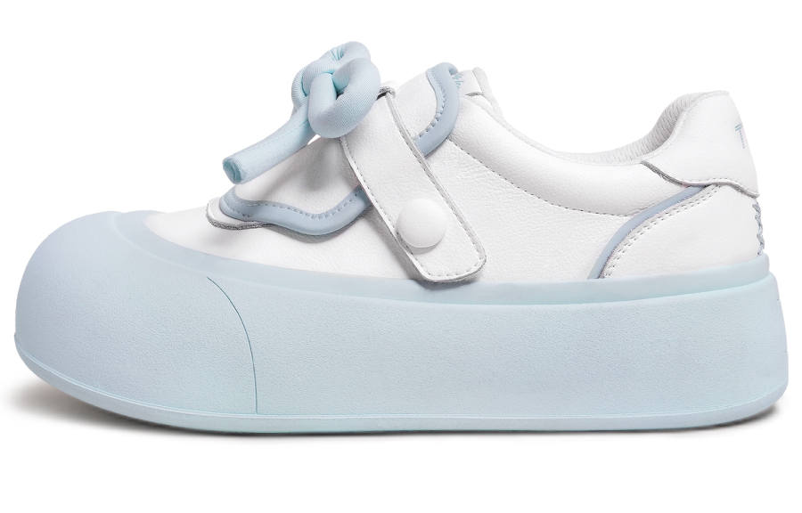 TTKJ Summer Fashion Cute Fresh Bowknot Big Head Shoes Cushioning Height Increasing Cushioning Height Increasing Low top