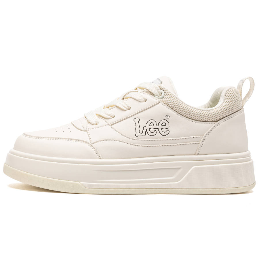 Lee White Sneakers Slip Resistant, Abrasion Resistant, Breathable, Height Increasing Low top Skateboard Shoes Men's