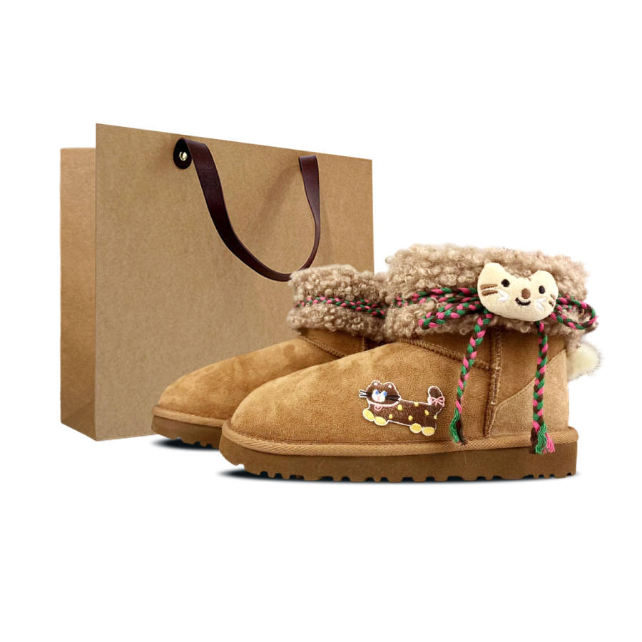 UGG UGG CLASSIC CLEAR MINI BNK Spot Cat Sheepskin