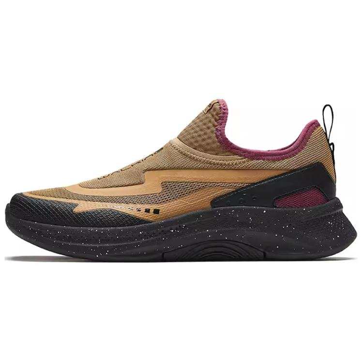Anta Cushioning, Wear Resistant Low top Casual Shoes Men's Brown Black Purple