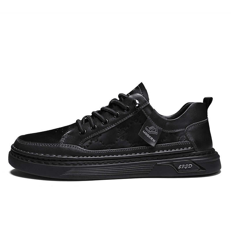 GONGNIUMEILI Skateboard Shoes Men's Low Top Black/Khaki