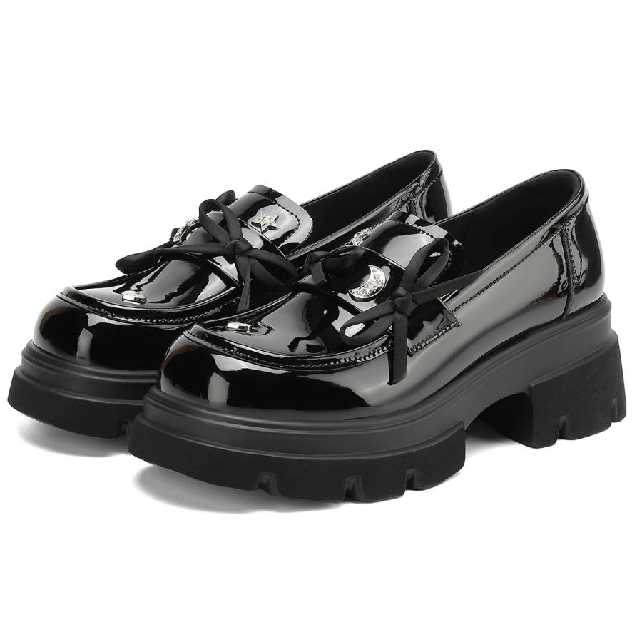 D:FUSE SCANDINAVIA D FUSE SCANDINAVIA Cow Split Leather Loafers Women's Black