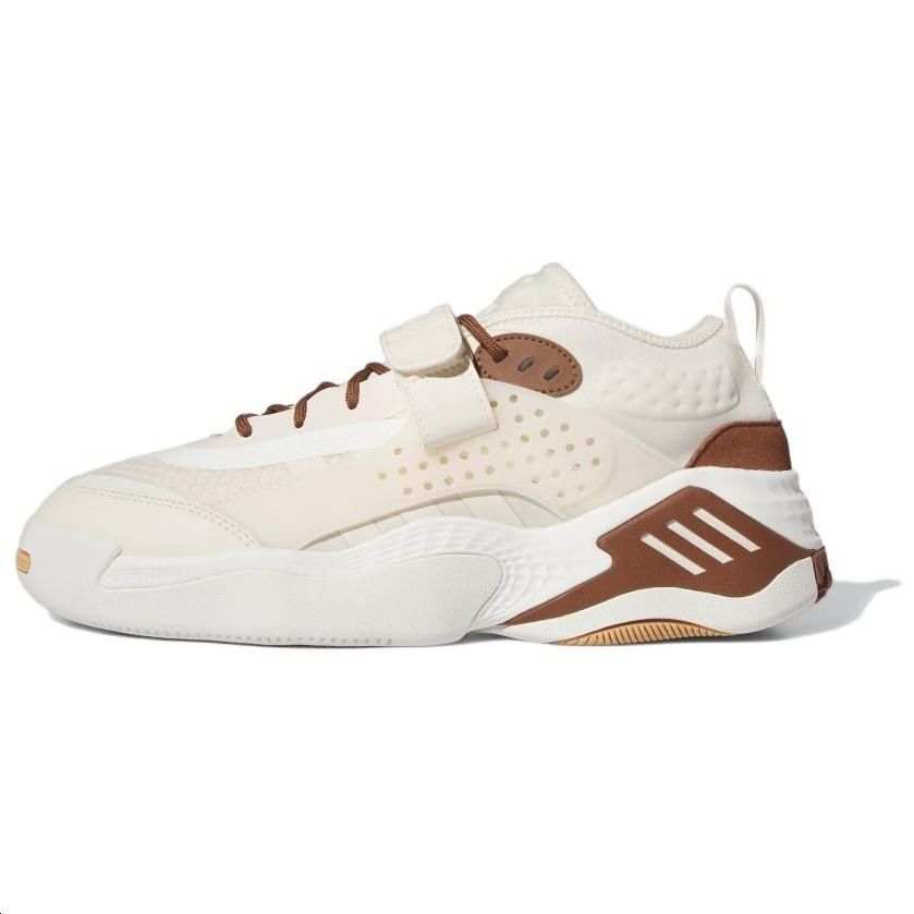 Adidas Originals Streetball III Cushioning, Wear Resistant Low top Casual Shoes Unisex White Brown