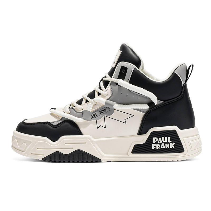 PAUL FRANK Lightweight Abrasion Resistant Lightweight Abrasion Resistant Mid top Skateboard Shoes Unisex