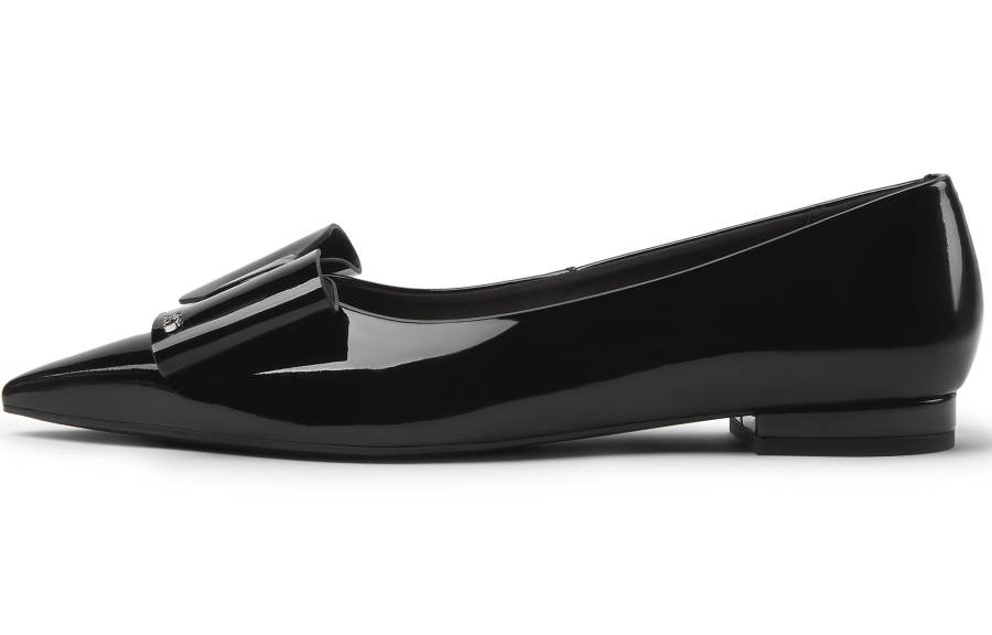 CHARLES&KEITH Small Ck Top Grain Cow Leather Women's Casual Shoes 1.6cm Women's