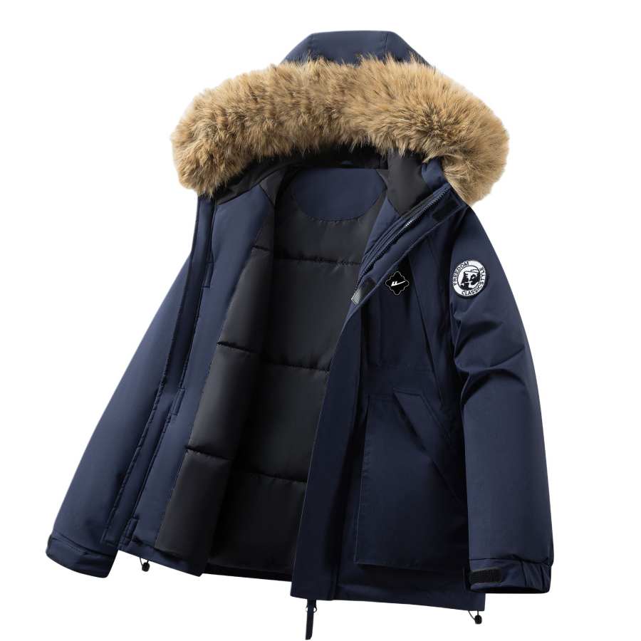 WARRIOR WARRIOR Puffer Jackets Unisex Hooded Thickened Parka Puffer Jacket
